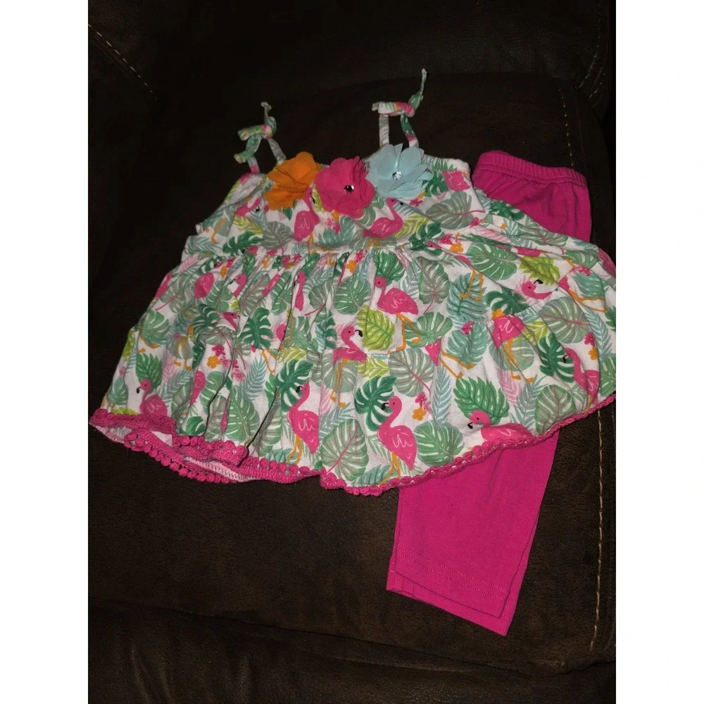 Goodlad flamingo top and‎ leggings size 2t
